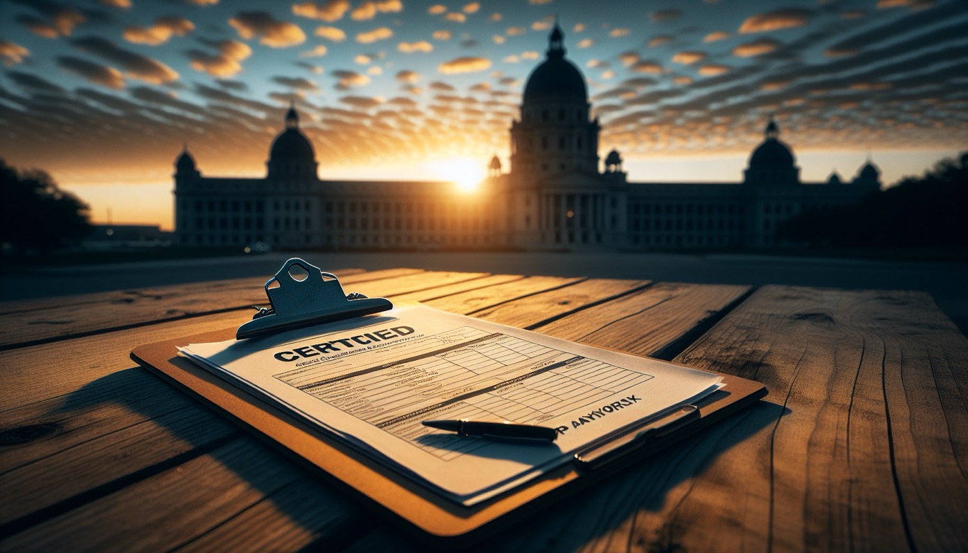 A certified payroll clipboard and workforce sign-in sheet on a DC public-works construction table.